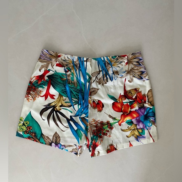 Backstage California White Tropical Colorful Print Shorts XXS Revolve - Picture 3 of 7